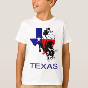T-shirt Cavaleiro de Bull do rodeio do estado do Texas