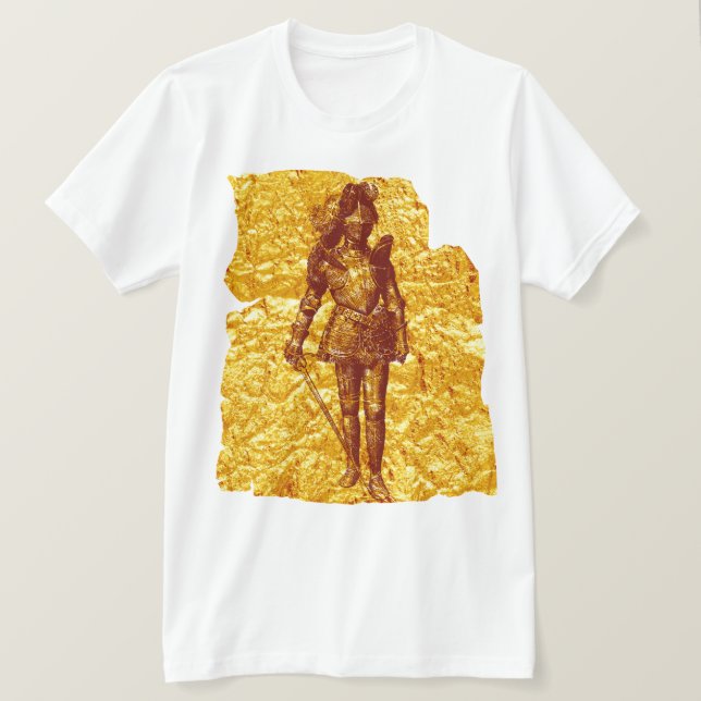 T-shirt Cavaleiro dourado (Frente do Design)