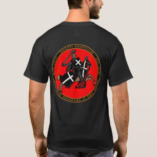 T-shirt Cavaleiros Hospitaller que carrega no selo Shir da