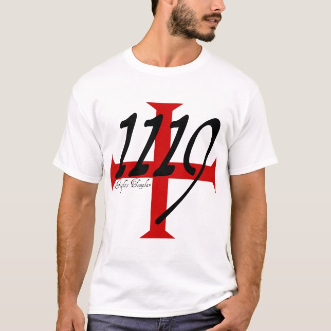 T-shirt Cavaleiros Templar: 1119 (Frente)