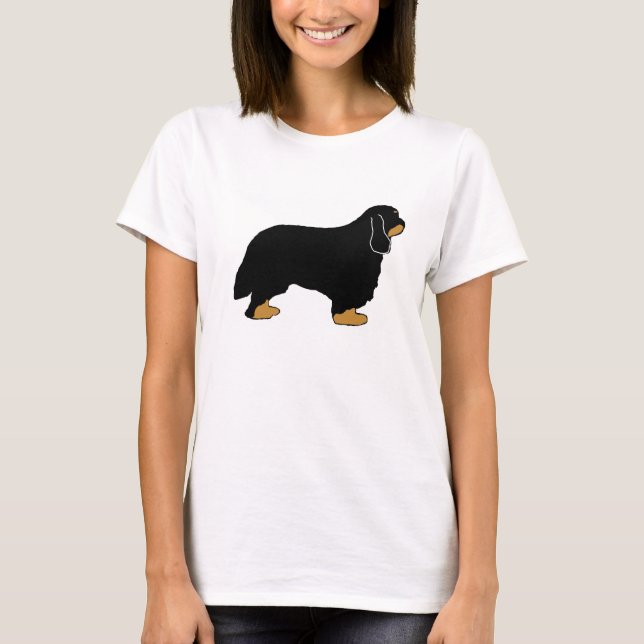 T-shirt Cavalier King Charles black and tan silo (Frente)