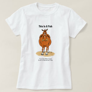 T-shirt Cavalo alternativo engraçado dos peixes dos fatos