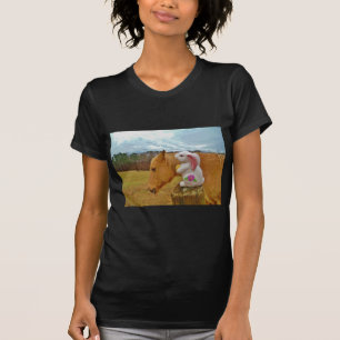 T-shirt Cavalo Amarelo, Coelho Primavera