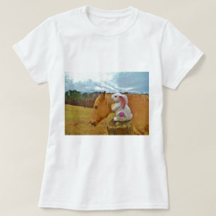 T-shirt Cavalo Amarelo, Coelho Primavera