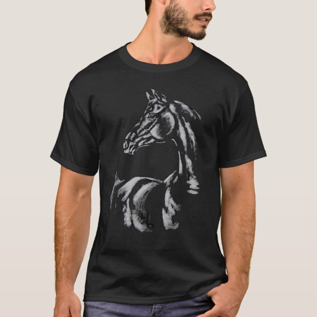 T-shirt cavalo árabe (Frente)
