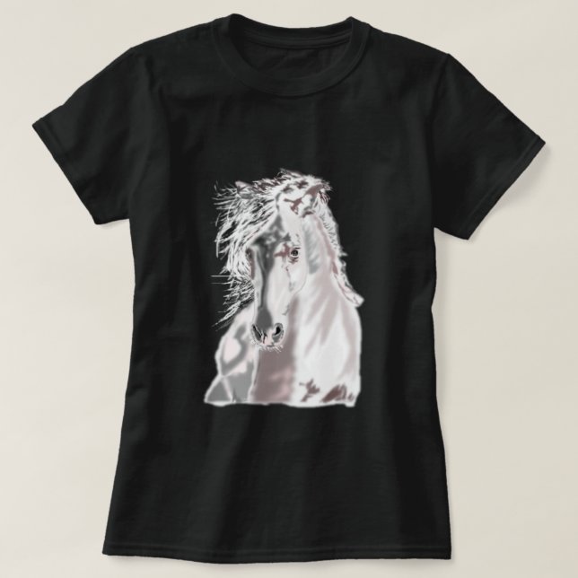 T-Shirt Cavalo Branco (Frente do Design)