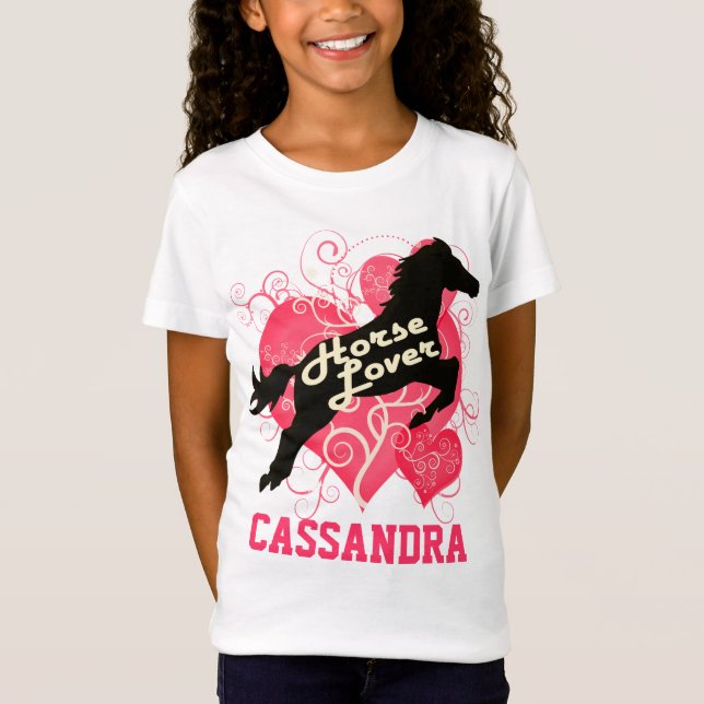 T-shirt Cavalo Cassandra personalizado amante (Frente)