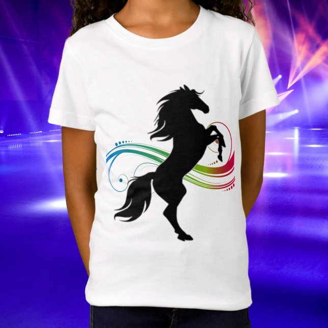 T-Shirt Cavalo Colorido (Rearing Horse Swirl Tee)