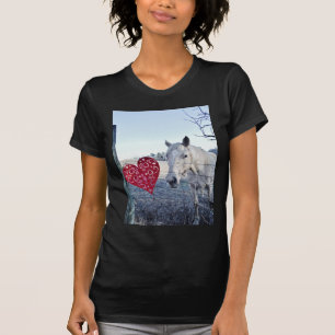 T-shirt CAVALO coração de Valentine