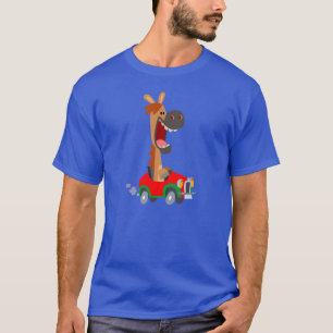 T-Shirt Cavalo de Cartoon Movido Cute