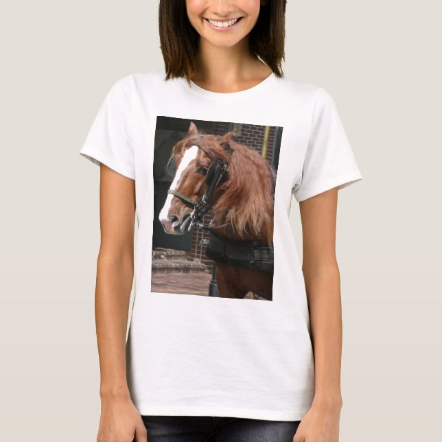 T-shirt Cavalo de esboço (Frente)