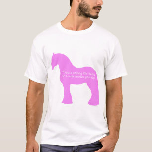 T-shirt Cavalo de esboço de 12 mãos