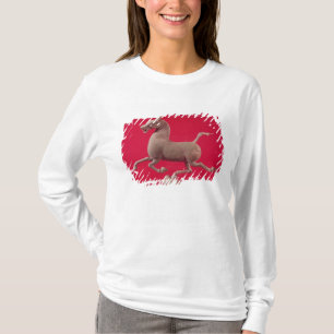 T-shirt Cavalo de galope com o um casco que descansa em a