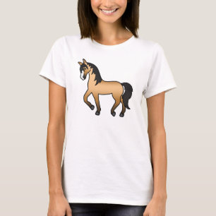 T-shirt Cavalo De Pele-De-Pele Que Está Trocando Cartoon I