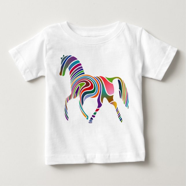 T-shirt Cavalo do arco-íris (Frente)