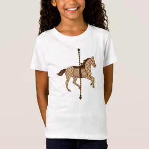 T-shirt Cavalo do carrossel - castanho chocolate e Tan