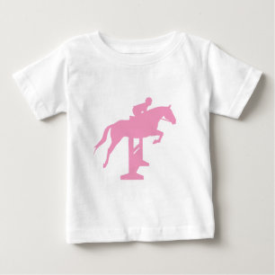 T-shirt Cavalo e Cavalo de Jumper Caçador (rosa)