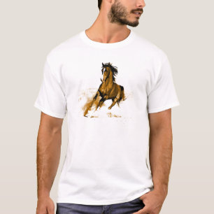 T-shirt Cavalo em Execução