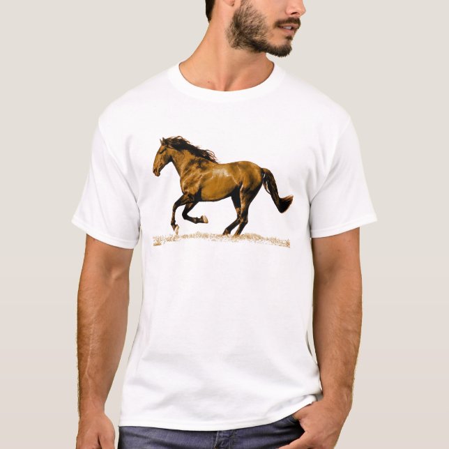 T-shirt Cavalo em Execução (Frente)