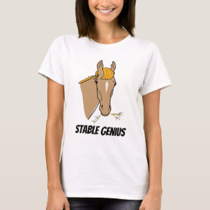 T-shirt Cavalo estável engraçado do gênio de Donald Tru