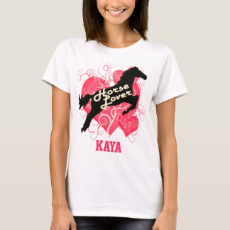 T-shirt Cavalo Kaya personalizado amante