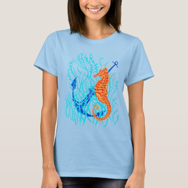 T-shirt cavalo marinho (Frente)