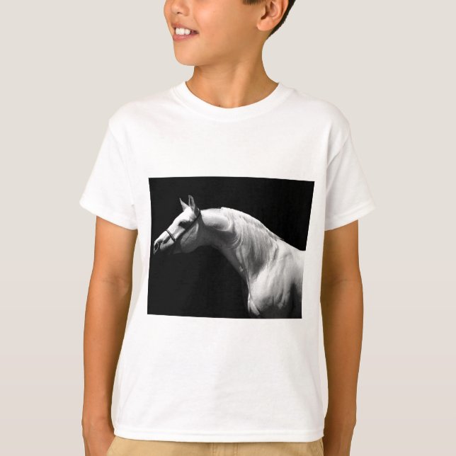 T-shirt Cavalo Preto e Branco (Frente)