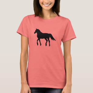 T-shirt Cavalo preto grande bonito