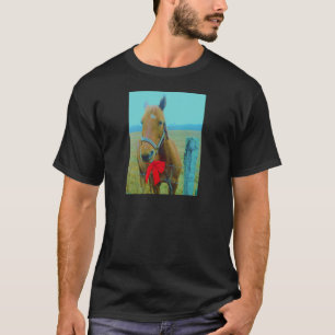 T-shirt cavalo retro do Natal