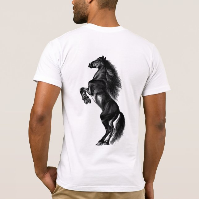 T-Shirt Cavalo Selvagem Negro (Verso)