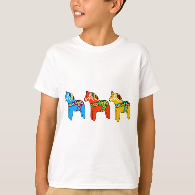T-shirt Cavalos Dala Suecos (Frente)