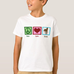 T-shirt Cavalos do amor da paz