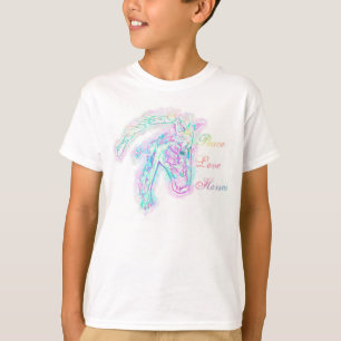 T-shirt Cavalos do amor da paz