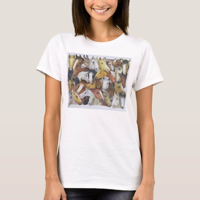 T-shirt Cavalos dos cavalos (Frente)
