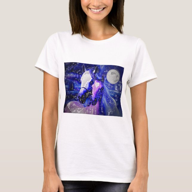 T-shirt Cavalos e Noite (Frente)