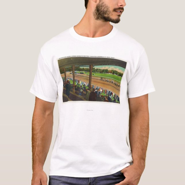T-shirt Cavalos que vão ao cargo no autódromo (Frente)