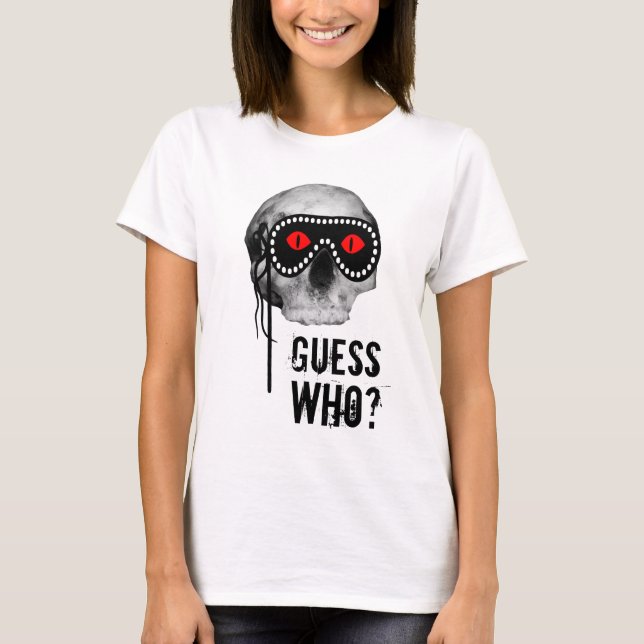 T-shirt Caveira - Adivinha Quem é personalizável? (Frente)