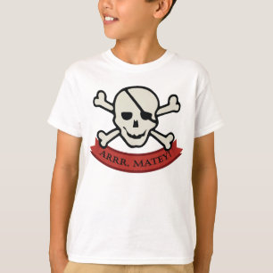 T-shirt Caveira - Camisa-T sem Sinal Básica das Crianças B