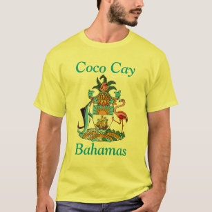 T-shirt Cay dos Cocos, Bahamas com brasão