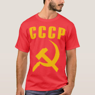 T-shirt cccp URSS do martelo e da foice