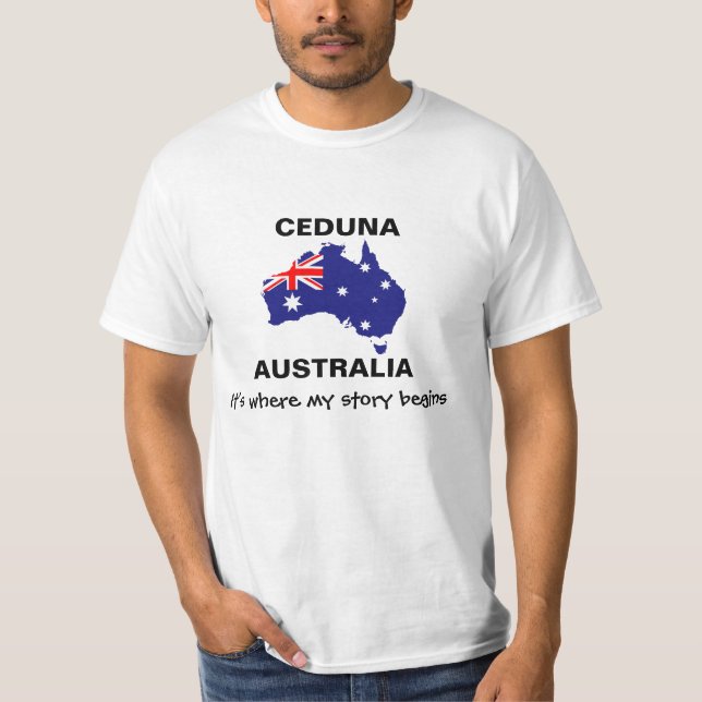 T-shirt CEDUNA Austrália é onde minha história começa (Frente)