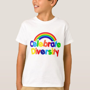T-shirt Celebrar o Orgulho gay Rainbow da Diversidade