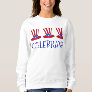 T-shirt Celebrar! Tio Sam julho 4th USA American Flag