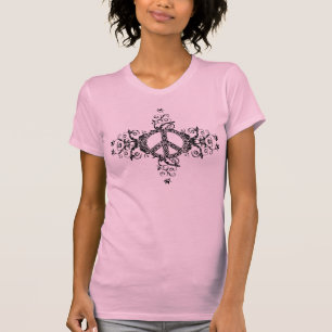 T-shirt céltico da paz da flor