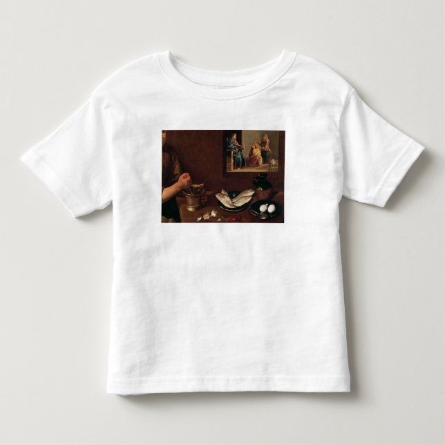 T-shirt Cena da cozinha com cristo (Frente)