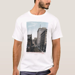 T-shirt Cena da rua da cereja com Alaska Bldg