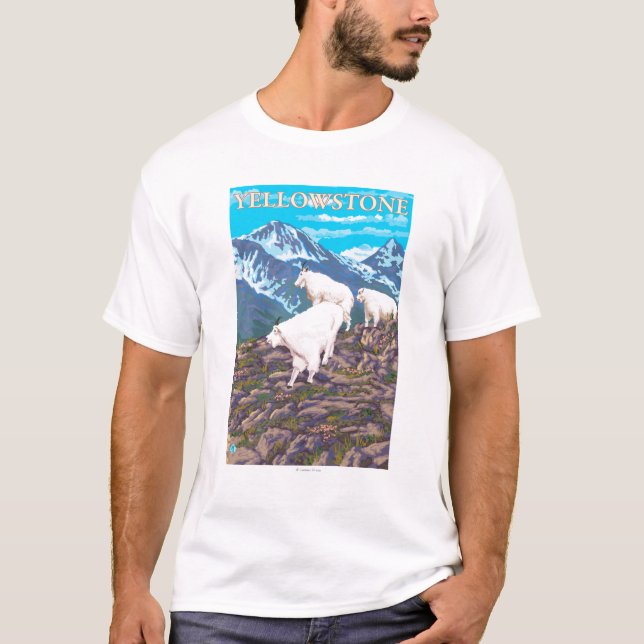 T-shirt Cena das cabras de montanha - parque nacional de (Frente)