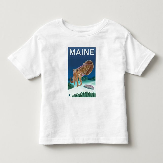 T-shirt Cena de MaineCuttlefish (Frente)