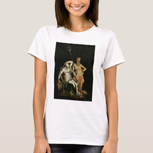 T-shirt Cena do inferno: detalhe que mostra Hades e