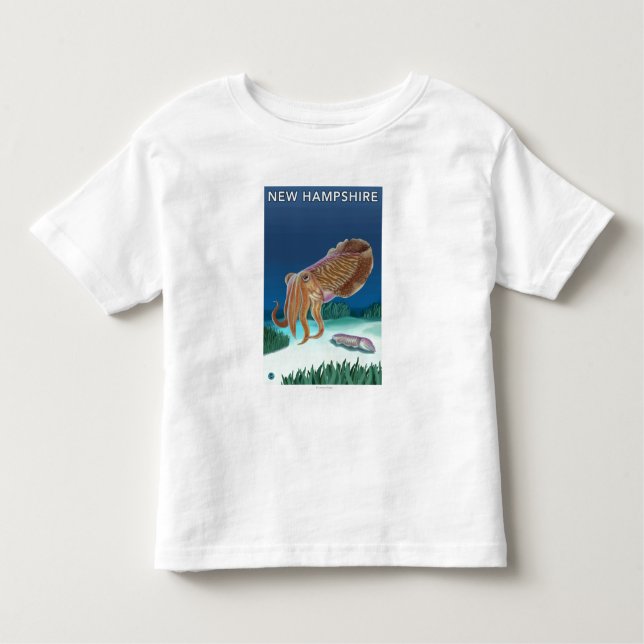 T-shirt Cena nova de HampshireCuttlefish (Frente)